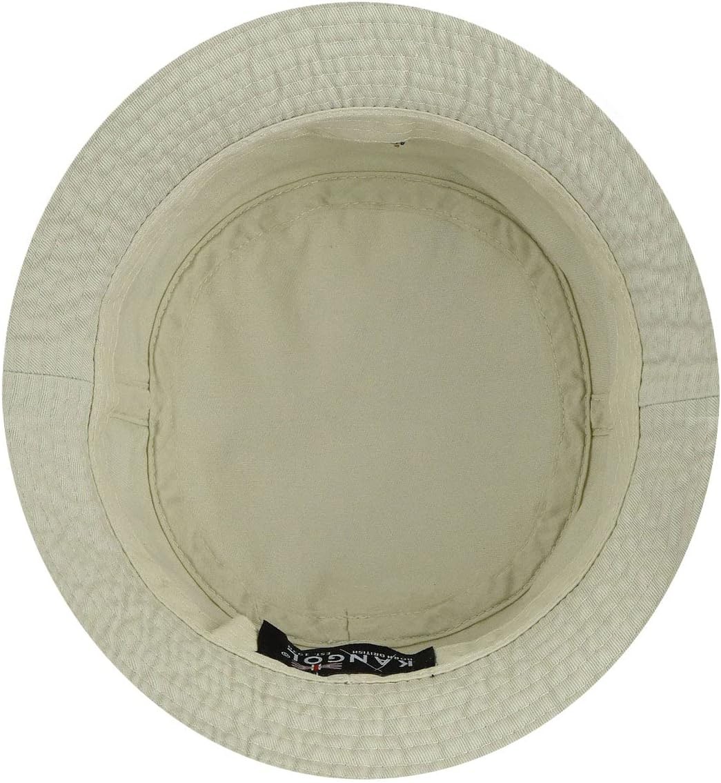Kangol Men’s Lightweight Cotton Washed Bucket Hat with Logo, Size & Color Option