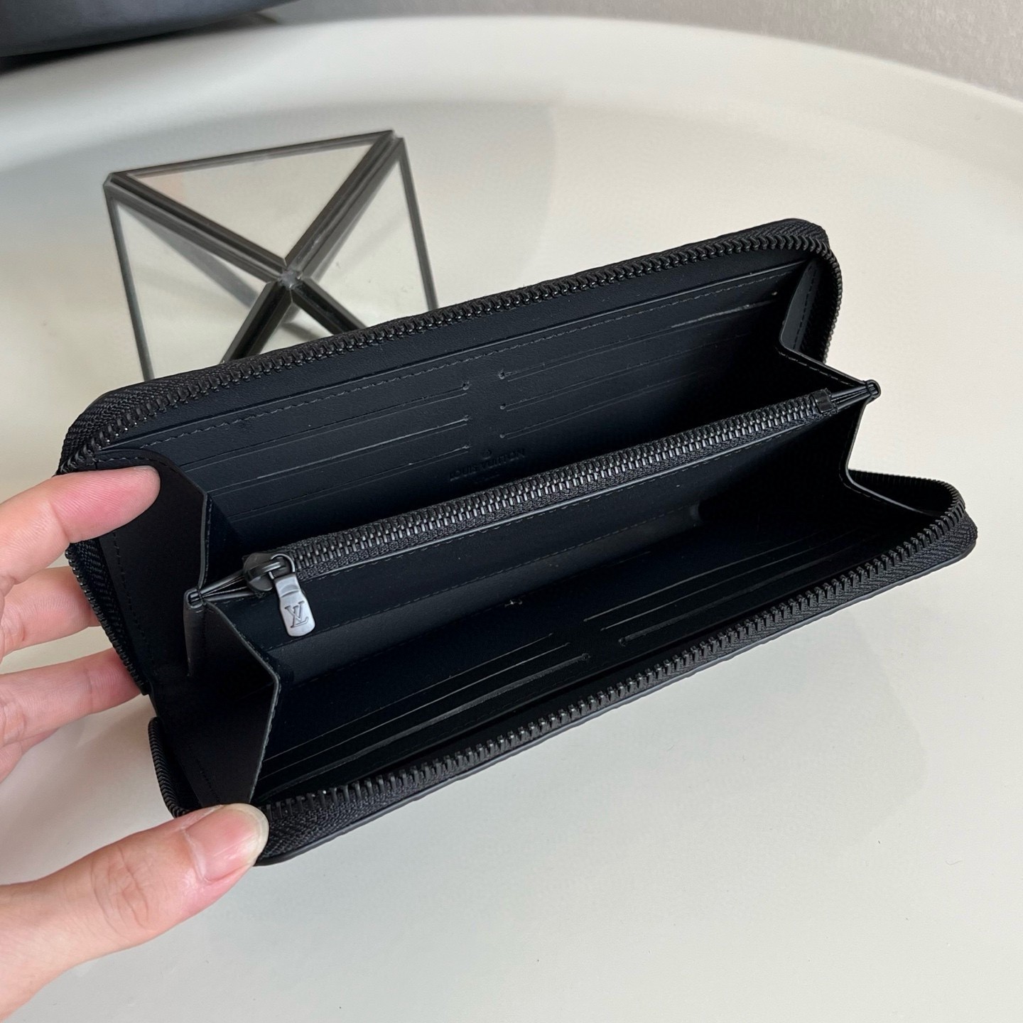 Louis Clemence Wallet Monogram Empreinte Black Zip Around Long Wallet