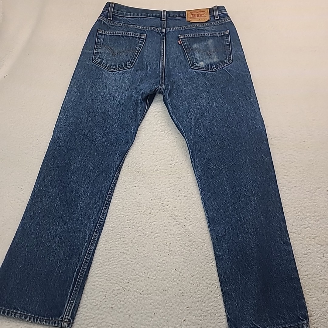VTG Levi’s 505 Jeans Straight Blue Denim Mens 36×30 Faded Fits 34.5x 30 USA 90’s