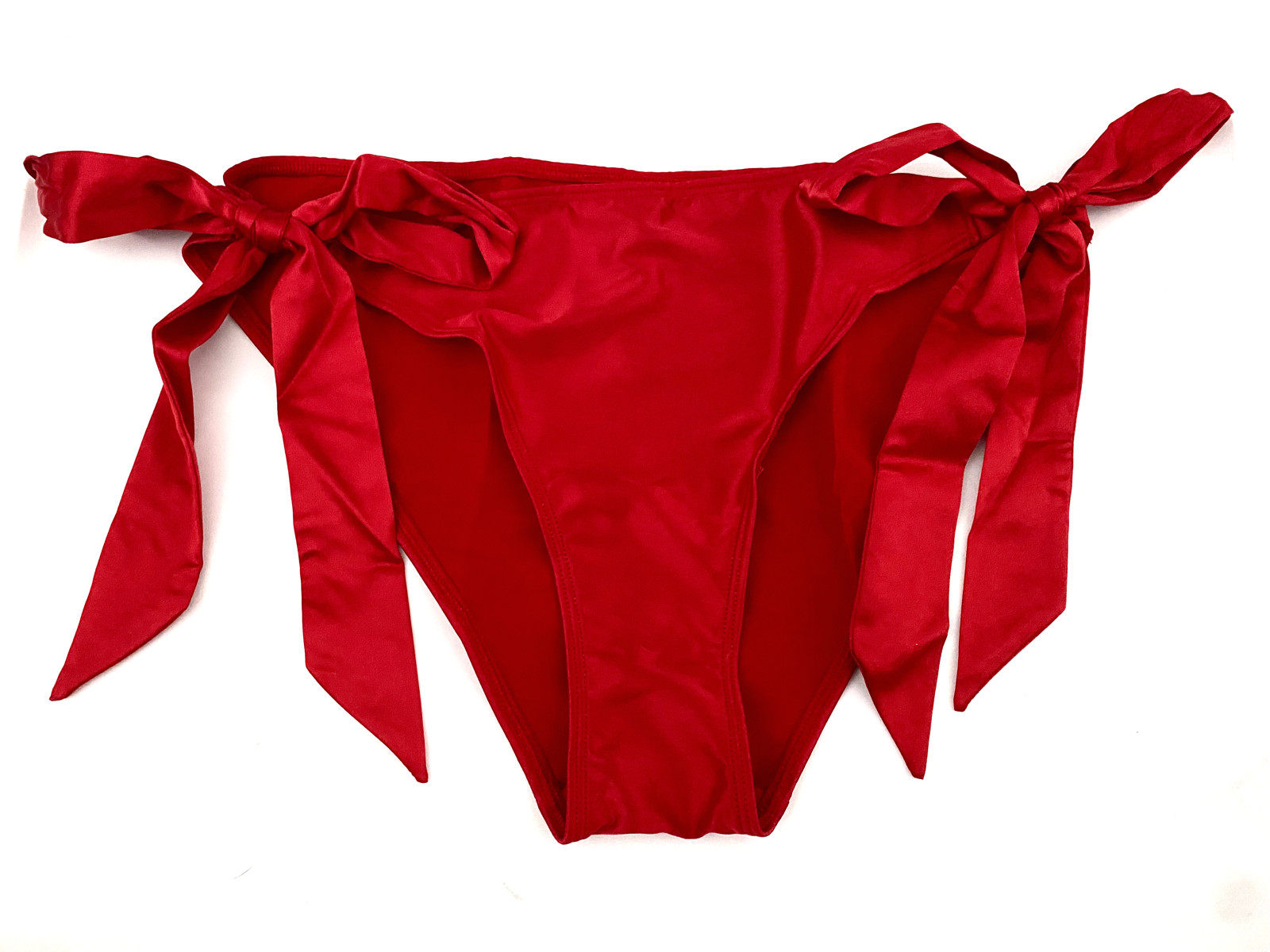 Victoria’s Secret Cheeky Panty Dream Angels Red Satin Side Tie Sexy S M L