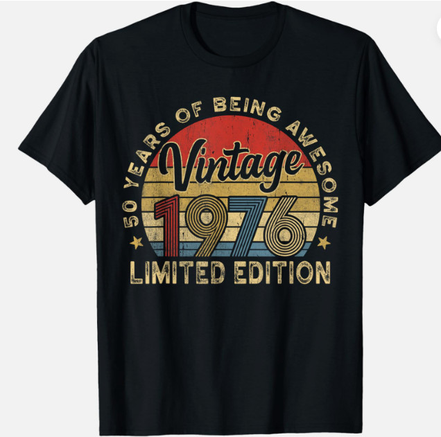 Retro 50th Birthday 1976 50 Year Old Birthday Party Unisex T-Shirt