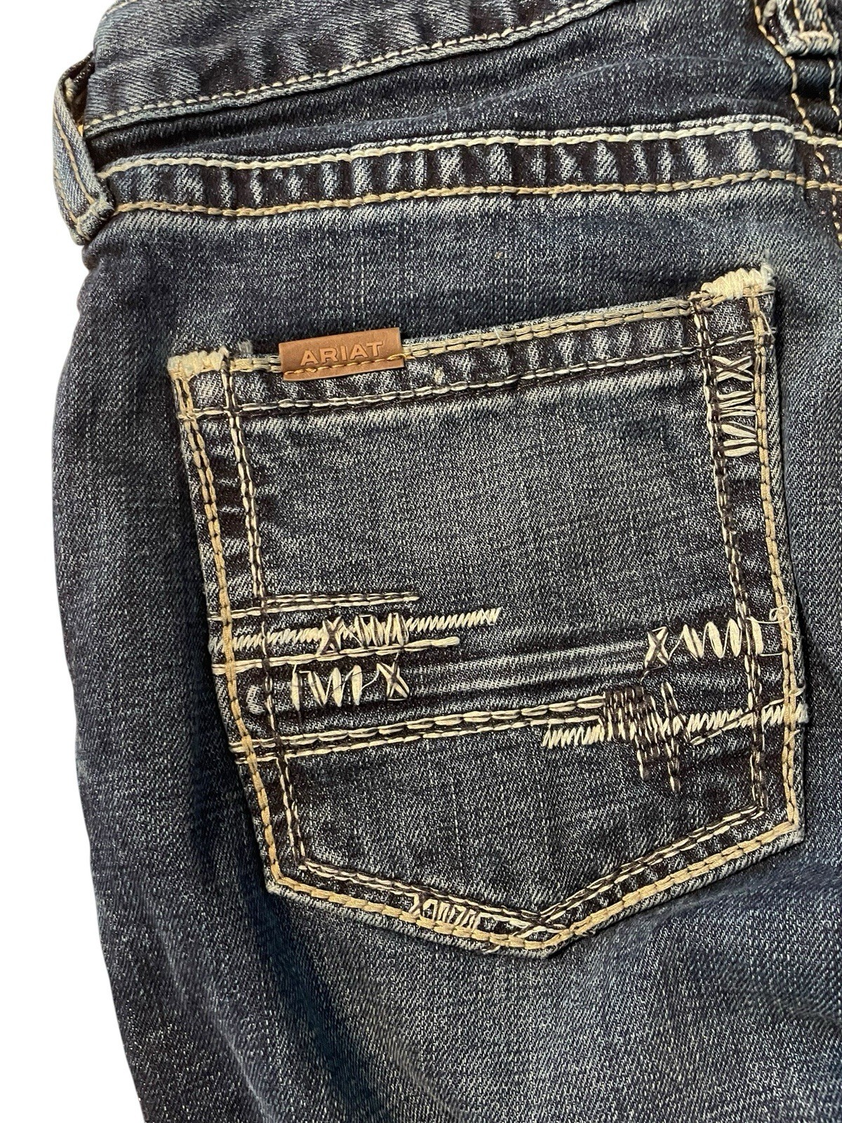 Ariat Men’s Blue Jean M5 Straight Fit Straight Leg Jeans 28X32 Gambler Model EUC