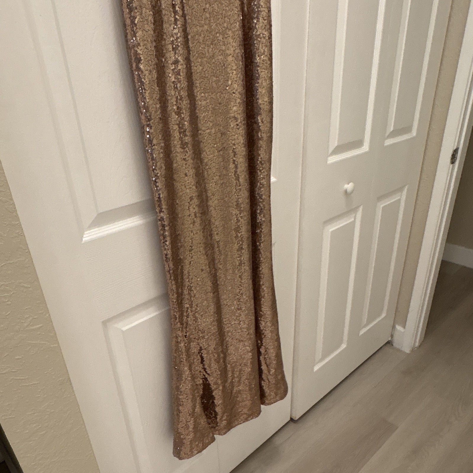 Lulus Gold Sequin V-Neck Strappy Sleeveless Maxi Dress Women’s XS Formal