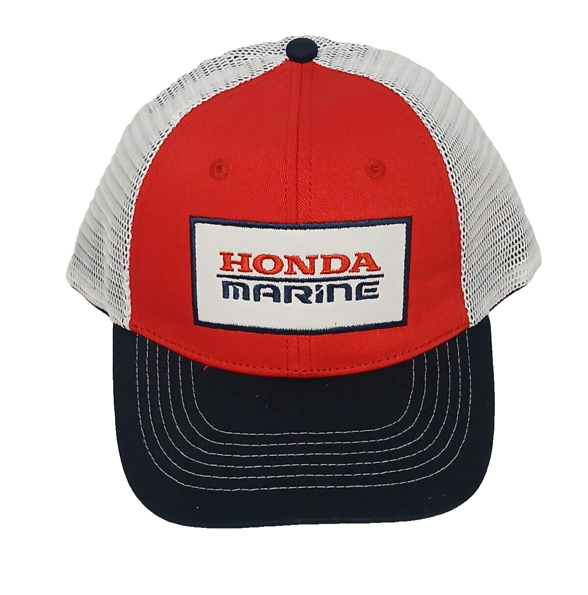 NEW Honda Marine Men’s Trucker Snapback Adjustable Cap (RED/NAVY BLUE/WHITE)