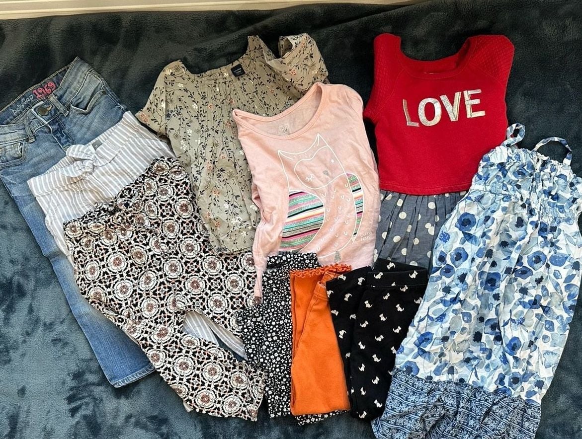 Mixed Baby Girls Clothing Lot of 10 Pieces Including BabyGap Jeans and Genuine K