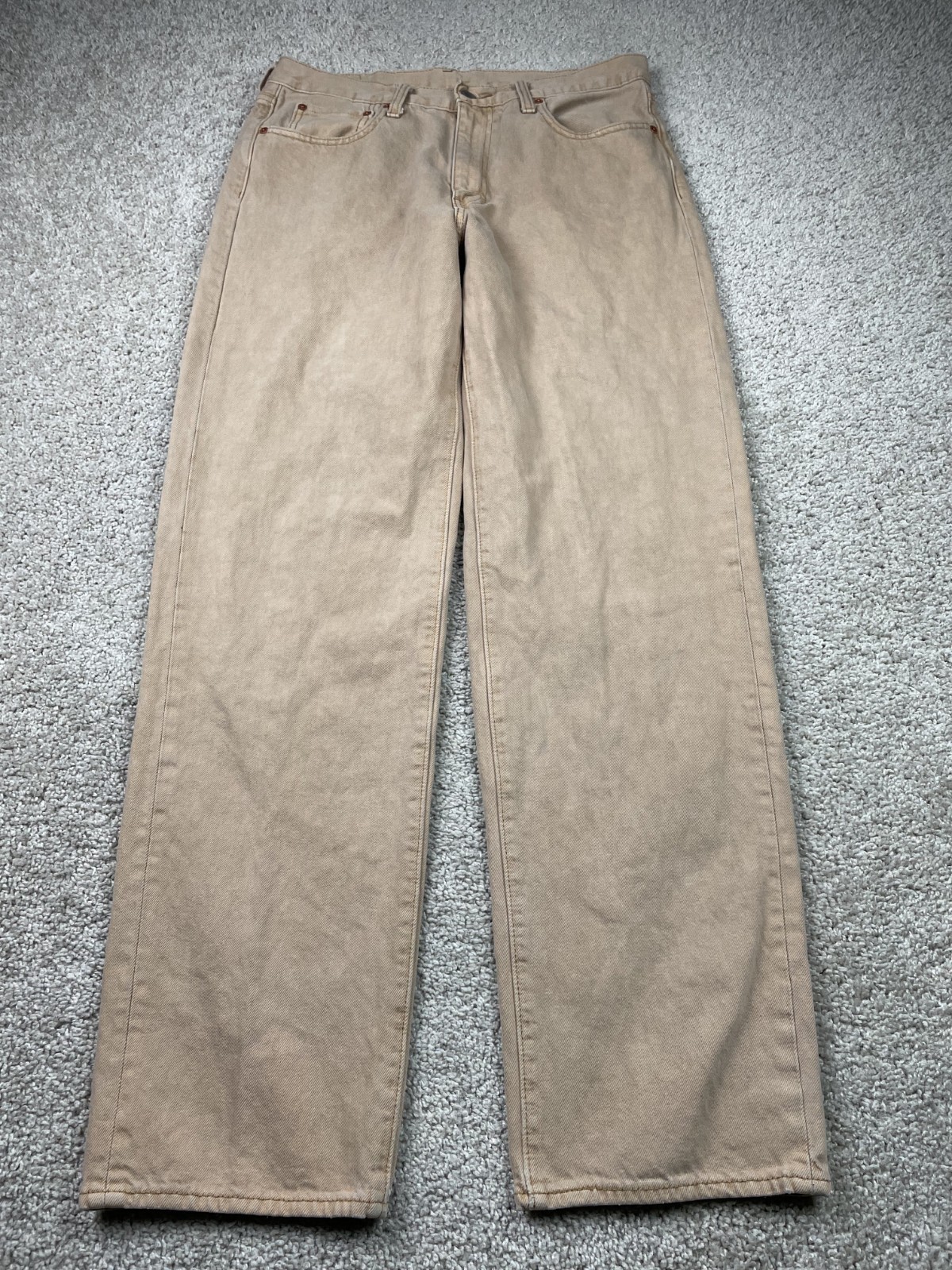 Levis Premium Lot 568 Stay Loose Jeans Mens 32×34 Fits 33×32 Brown Baggy Grunge