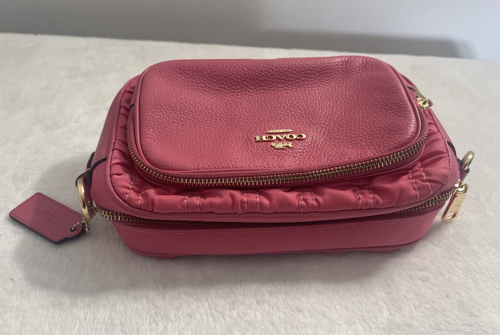 Coach Crossbody With Quilting – Pink – In Good Condition Without Strap