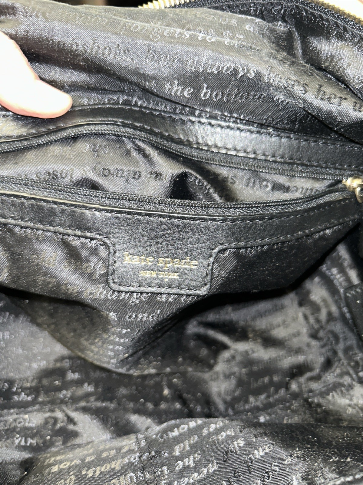 Kate Spade Night Sky Handbag LG NWT Vintage Black Silver Sequins Striped Bowtie