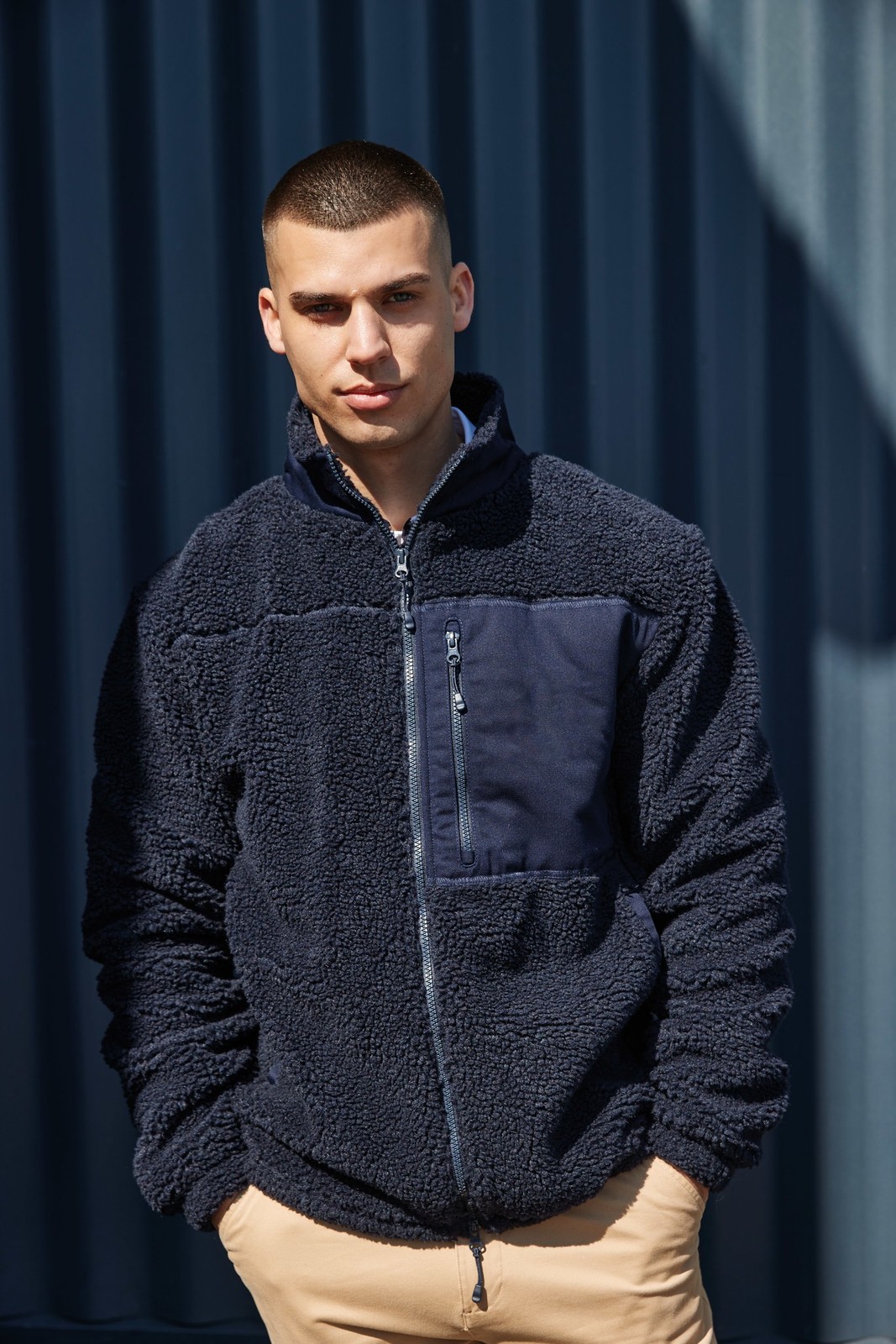 Front Row Recycled sherpa fleece FR854 – 100% Polyester Full Zip