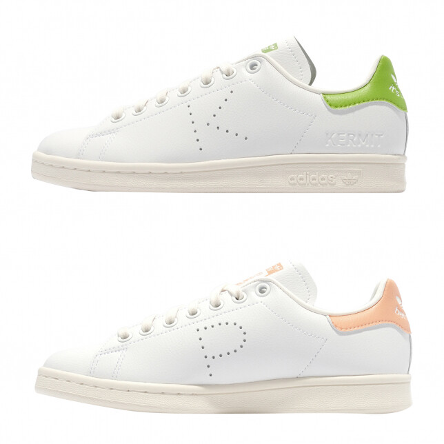 Adidas Stan Smith x Disney Kermit and Miss Piggy White Green Pink GZ5996 Fashion