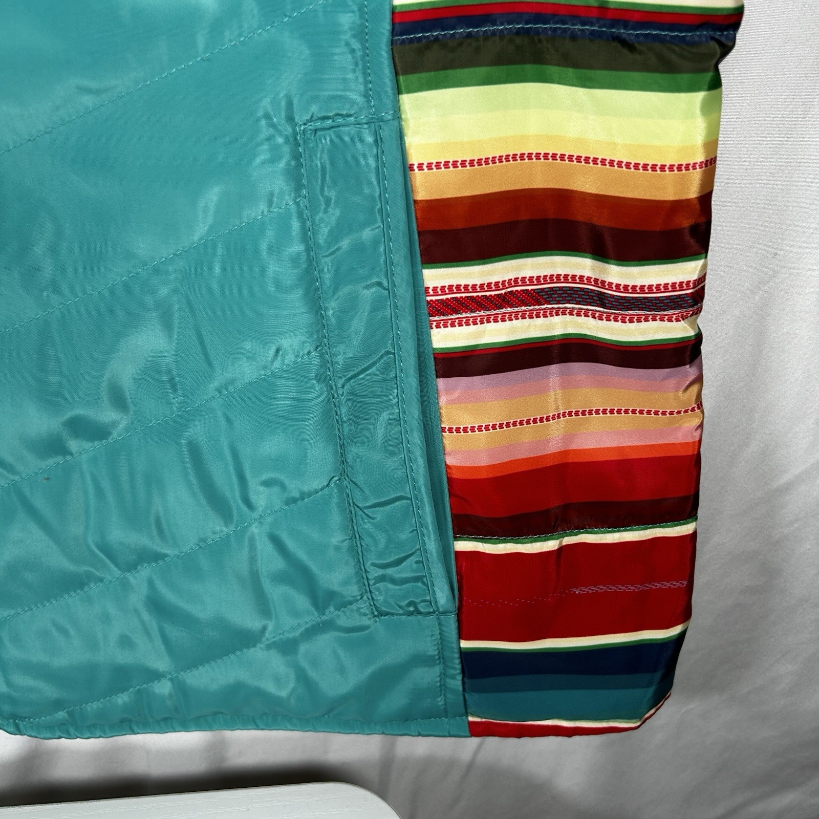 American Quarter Horse Association Embroidered STA Ranch wear Vest Turquoise Lrg