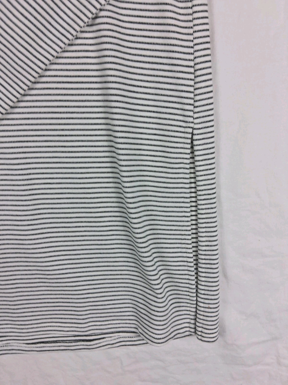 ​J Jill Wearever Womens Top NWT Medium MP Petite Black White Striped Boatneck