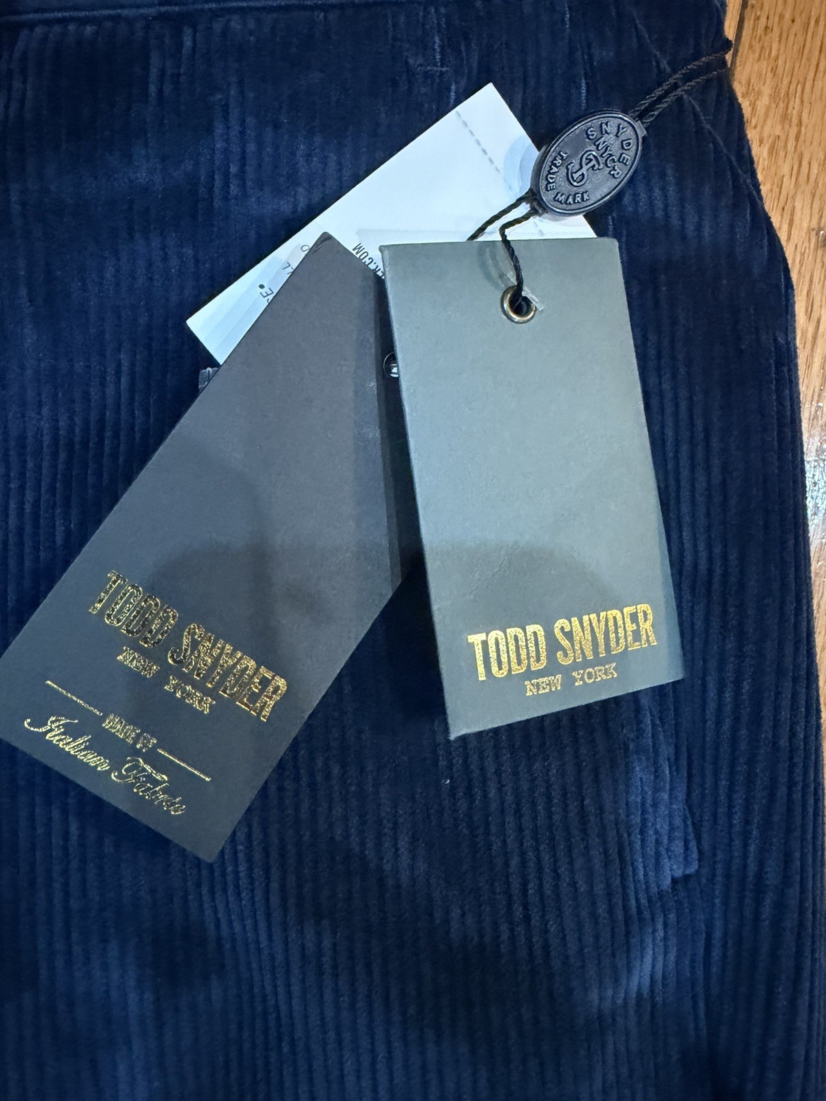 Todd Snyder Duca Visconti Di Modrone Sutton Pant Mens 32×32 Blue Corduroy