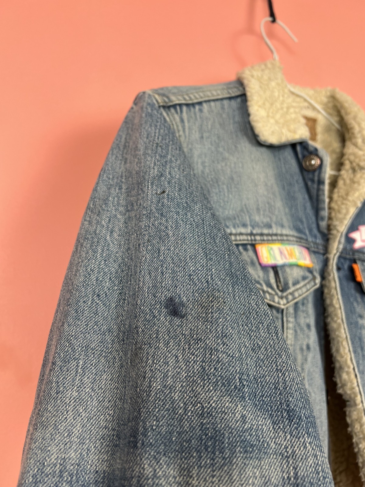 Levis custom sherpa winter jacket streetwear women’s denim winter 40
