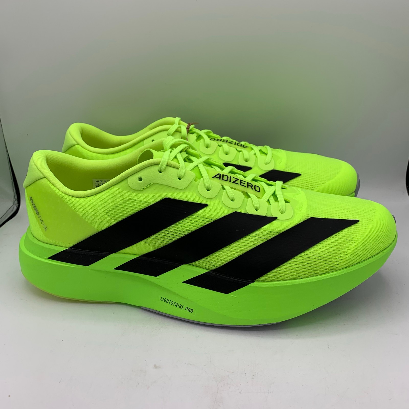 Adidas Adizero Evo SL Shoes Mens Size 11 Lucid Lemon Running Athletic Sneakers