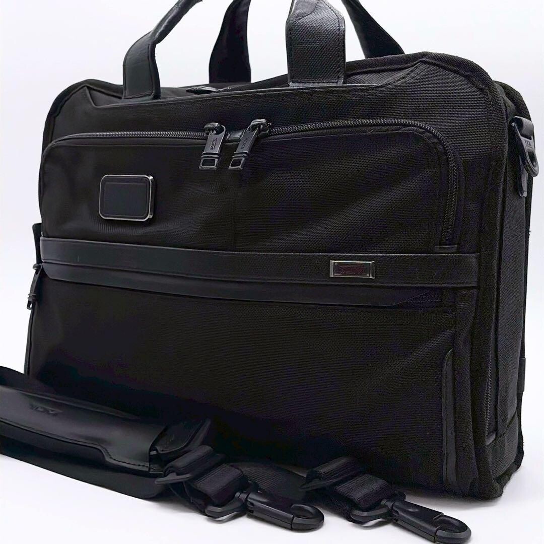 TUMI ALPHA3 3 Way Business Bag Backpack Briefcase Black Laptop Auth
