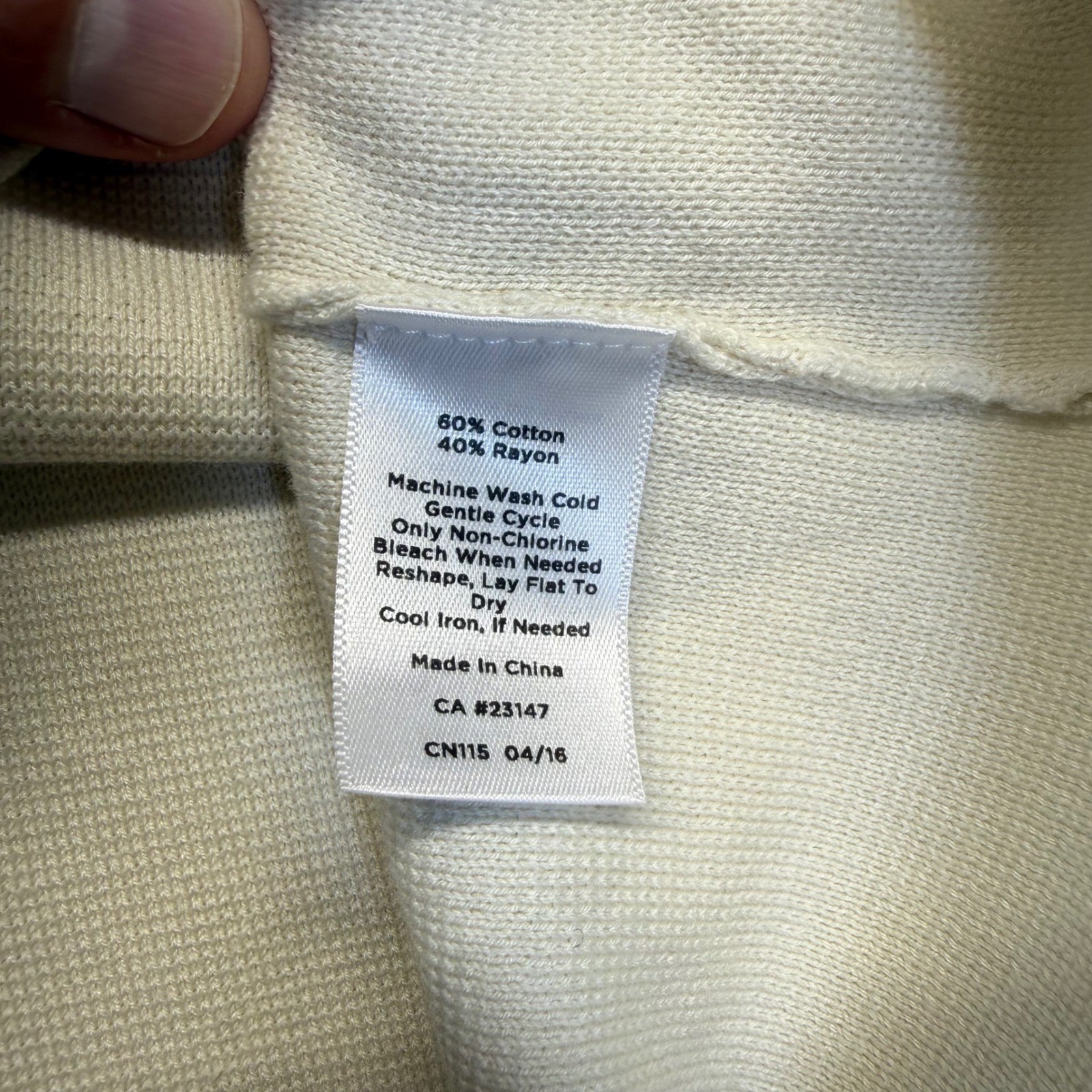 Talbots Petites PM Ivory Mock Neck Sweater Knit Top NWT Quiet Luxury Classic