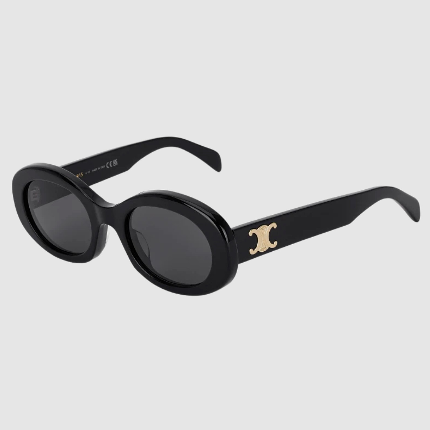 (W) Celine Triomphe 01 Sunglasses in Acetate Black / FedEx