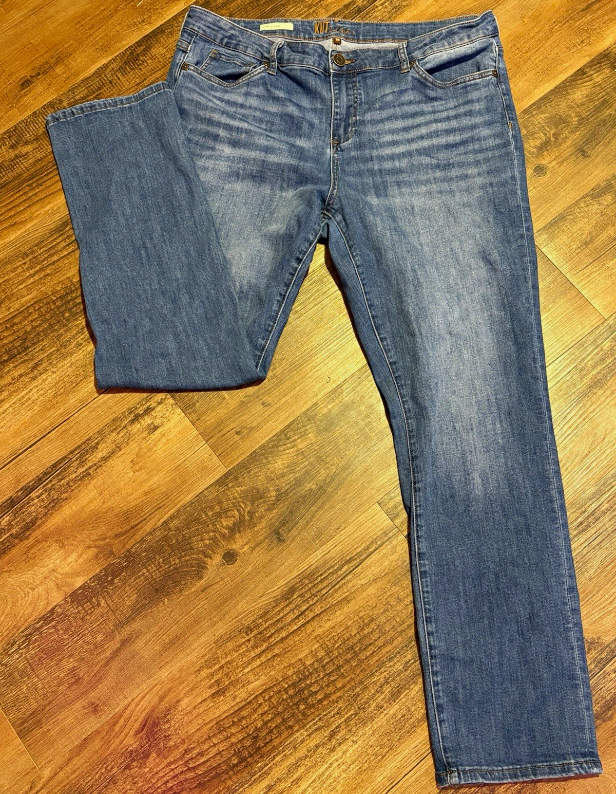 Kut From The Kloth Carrie Boyfriend Jeans Women Size 16 Medium Wash Straight Leg