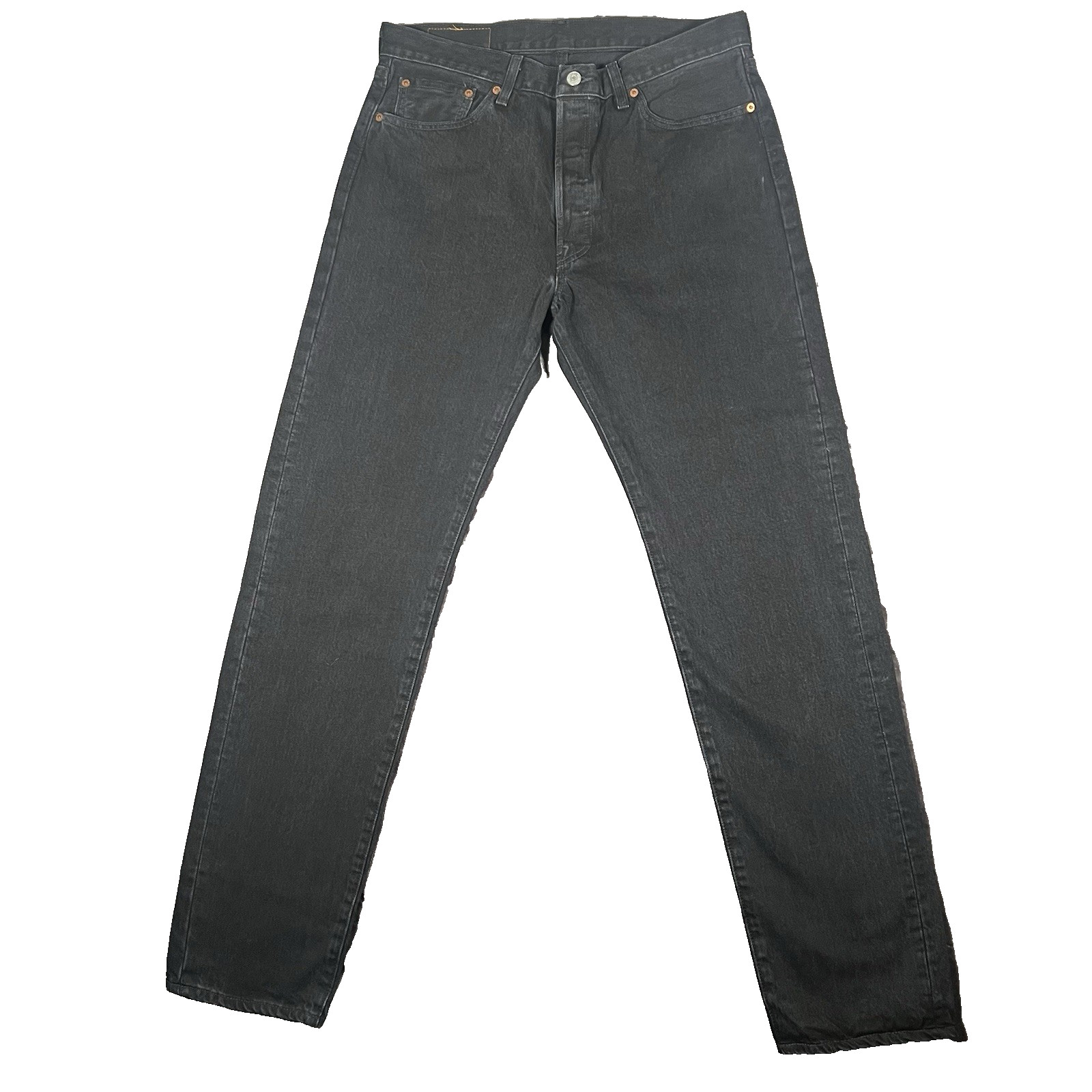 Levi’s Men’s 501 DT Jeans 34×34 Straight Button Fly Black Denim NWT