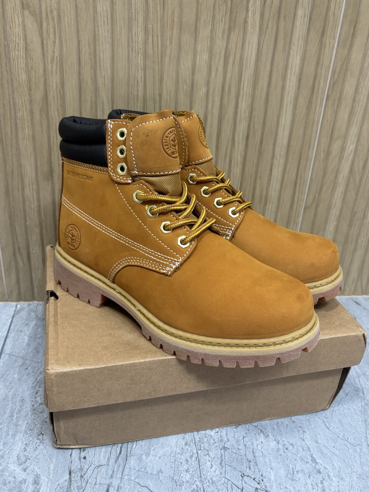 Jacata Men’s Work Boots Waterproof Leather Work Boots 8601 Us Size 7 Wide