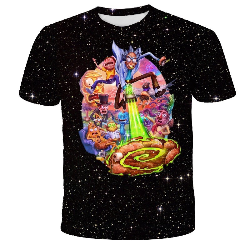Funny Rick & Morty T-Shirt Double-Sided Unisex Adult Size Large Medium Small