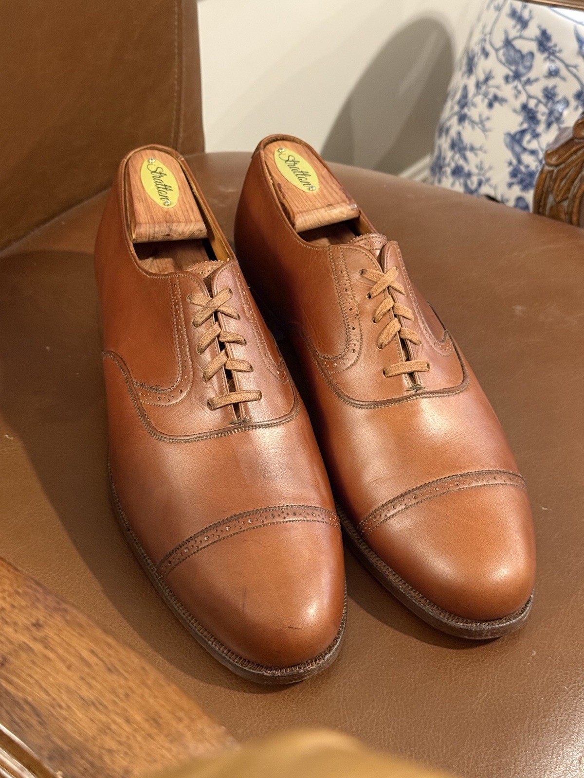 Polo Ralph Lauren Bench Made England Cap Toe Oxford 9.5D Crockett & Jones