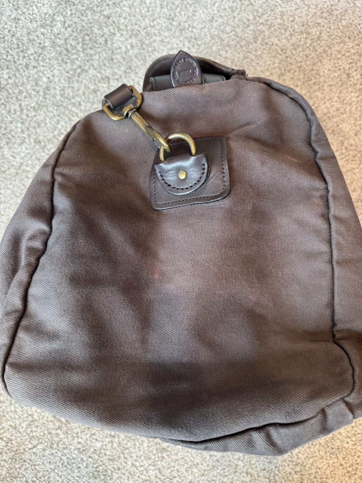 Filson Large Duffel Bag 223 Brown Rugged Twill YKK 2009 Made in USA