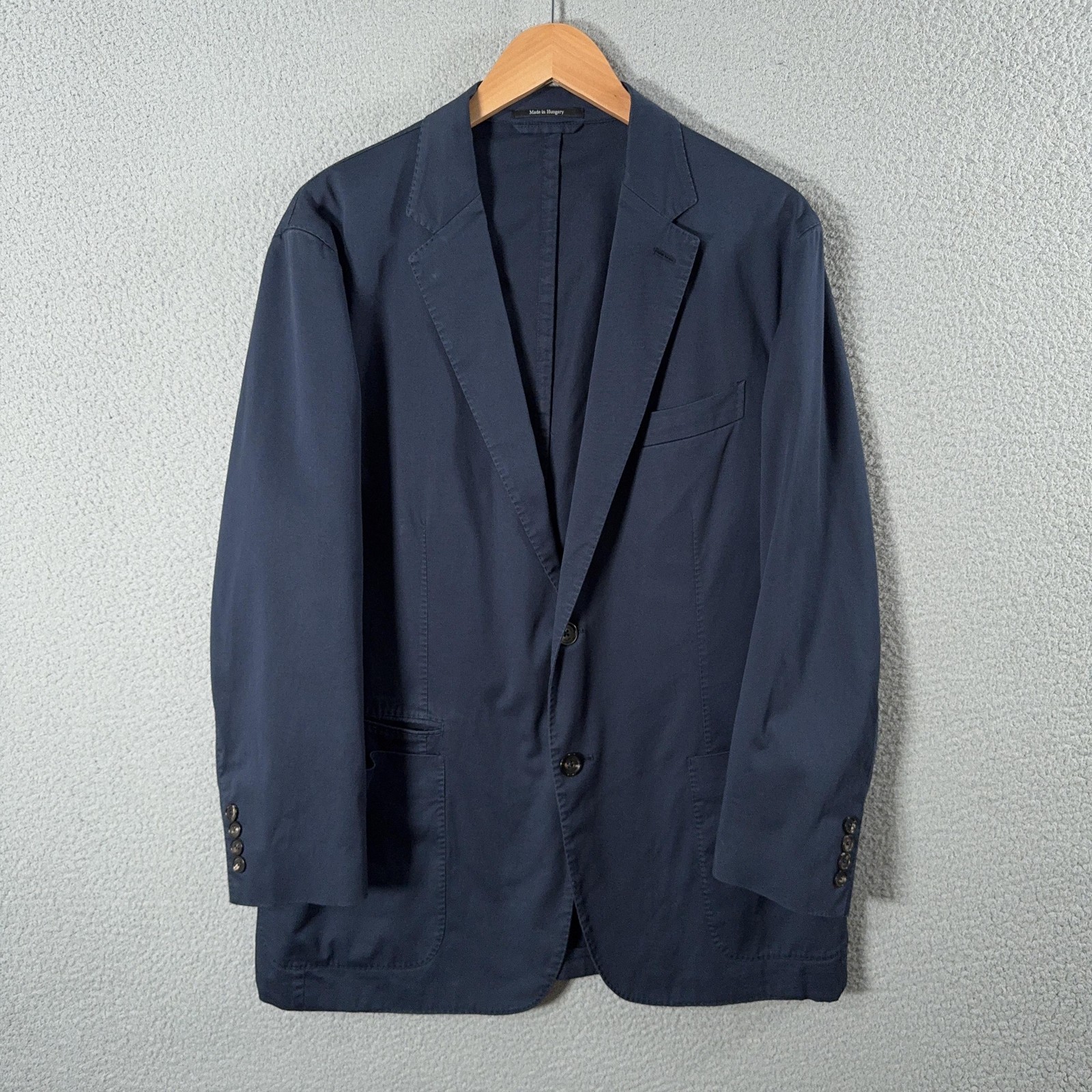 Ermenegildo Zegna Blazer Mens 56 IT 46 US Navy Cotton Stretch Unstructured Chore