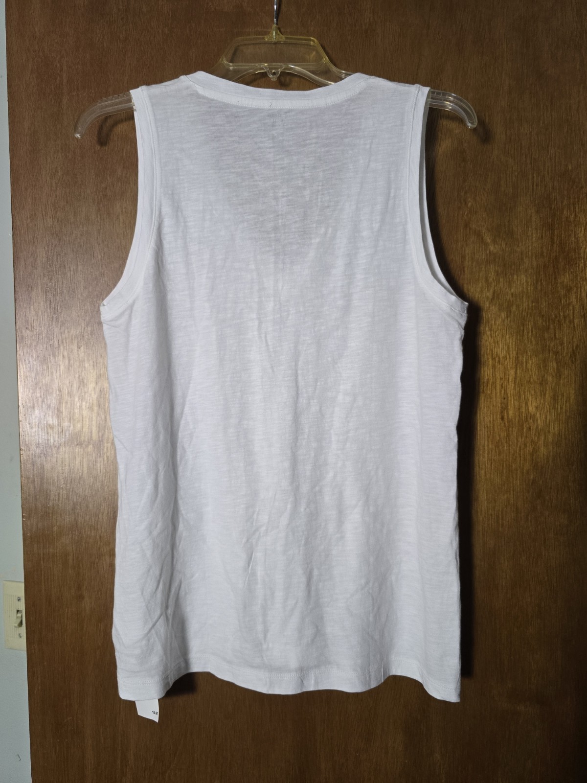 Madewell Tank Top Womens Medium White V Neck Organic Cotton Sleeveless MD045