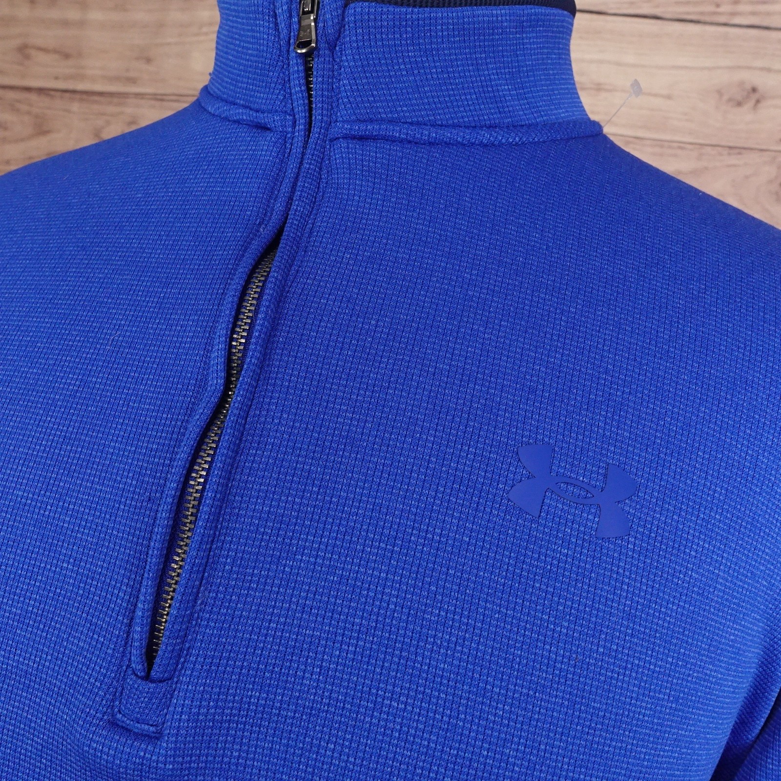 Under Armour Storm Golf Pullover Sweater Mens Large Blue UA 1/4 Zip