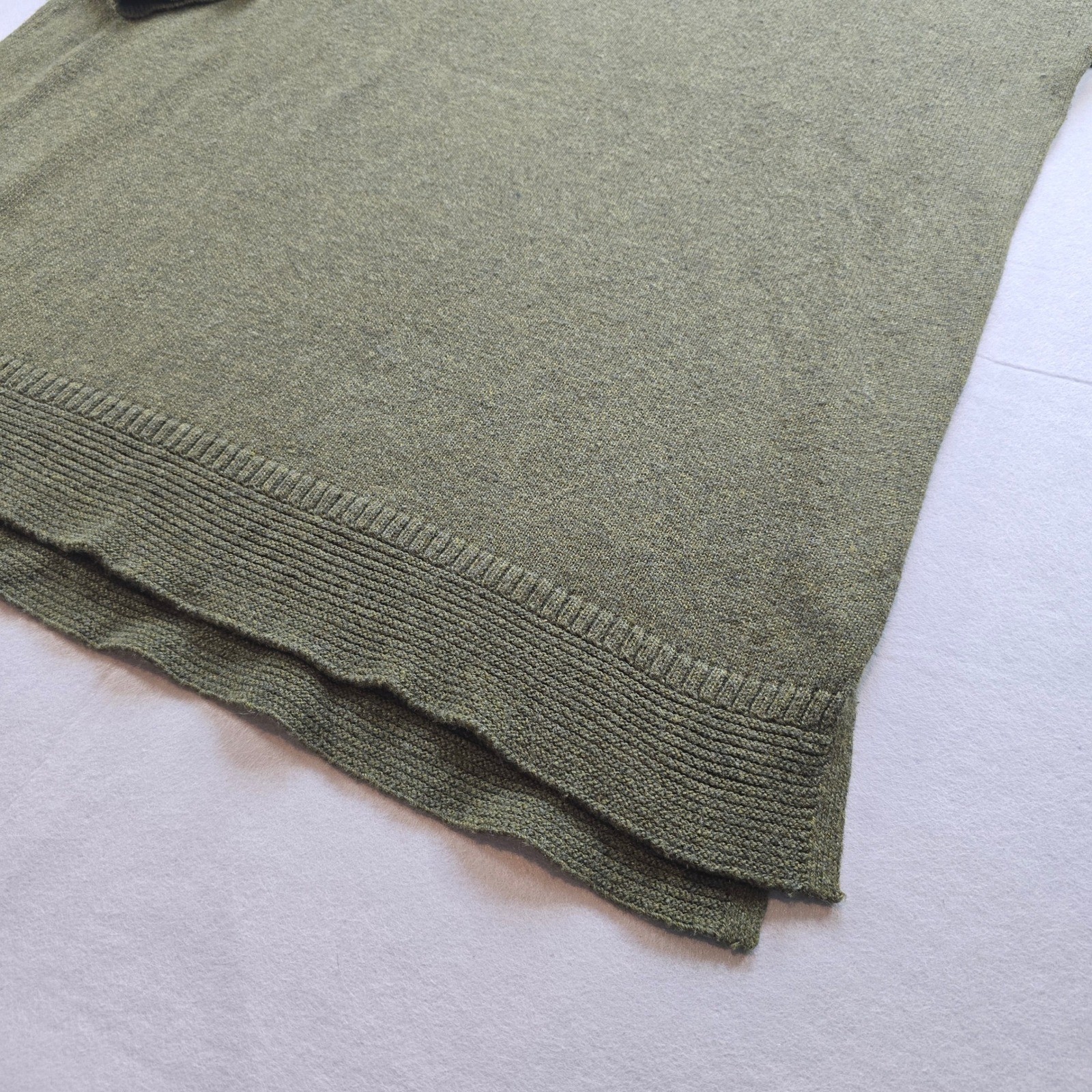 Old Navy Womens XL Olive Green Marl Knit Crew Neck High-Low Hem Sweater