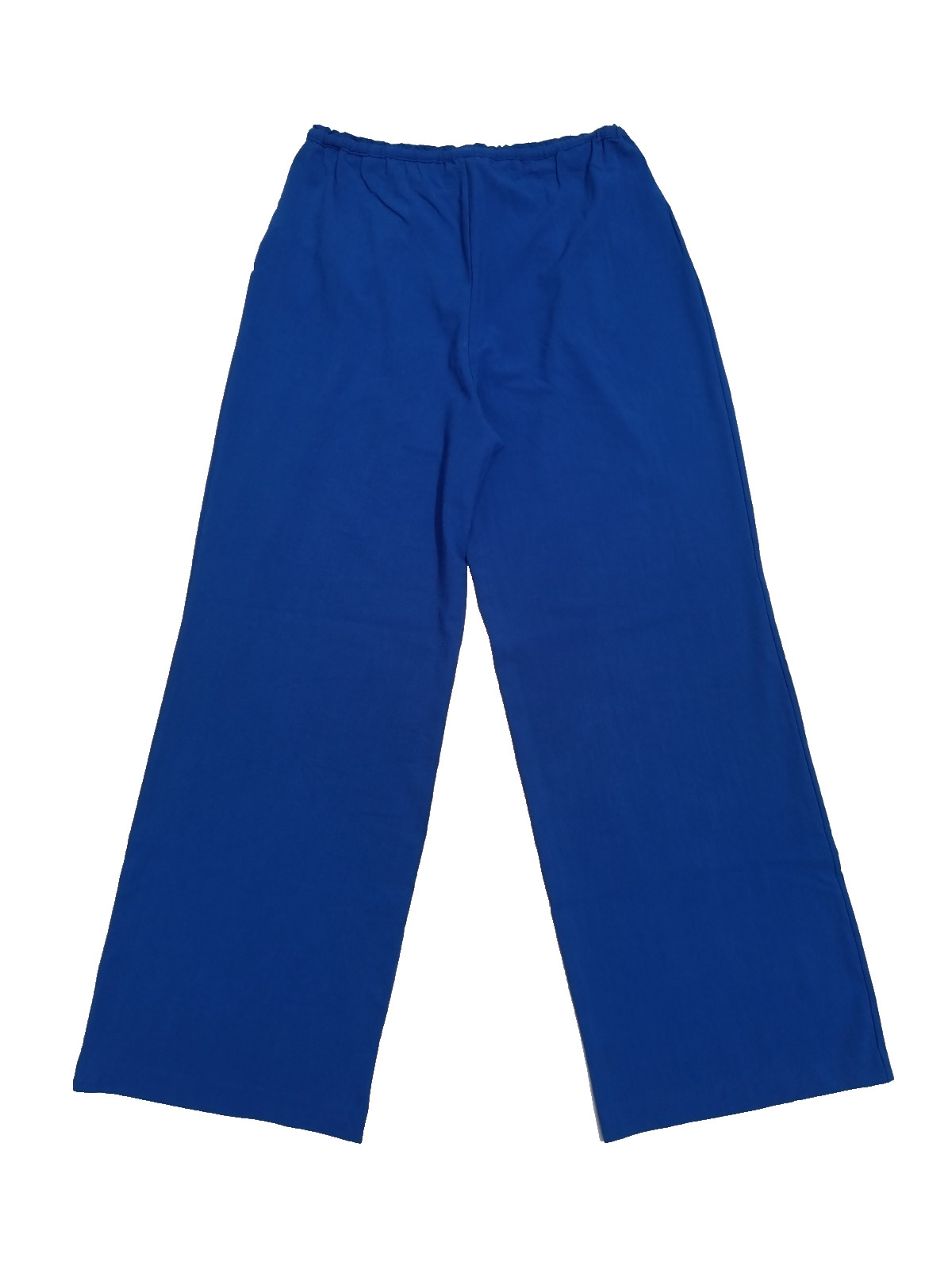 H&M Blue Wide Leg Dress Pants Adjustable Waist Drawstring Free Size 30 To 36 In
