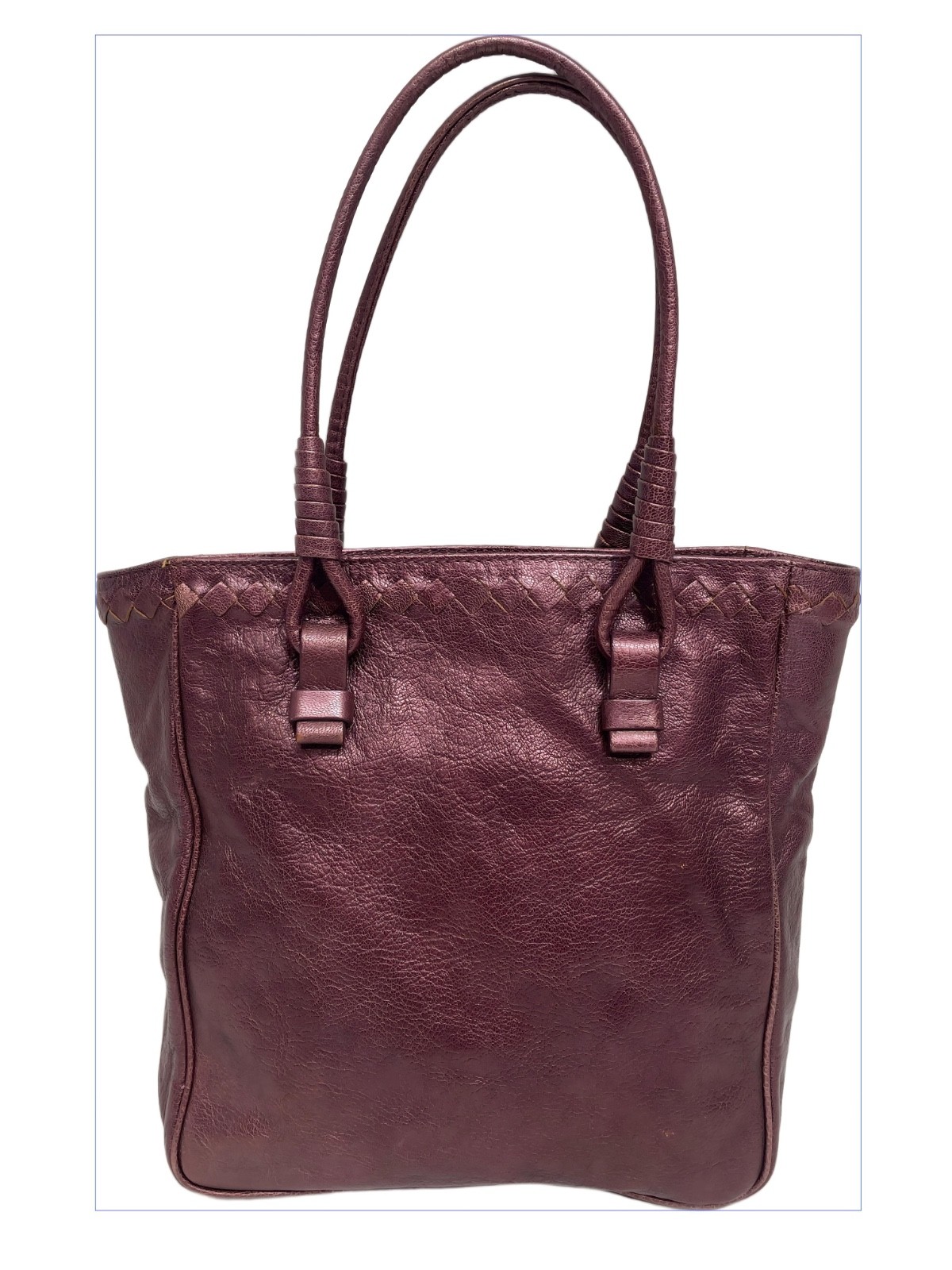 Bottega Veneta 2000’s Tote Bag Burgundy Leather Used