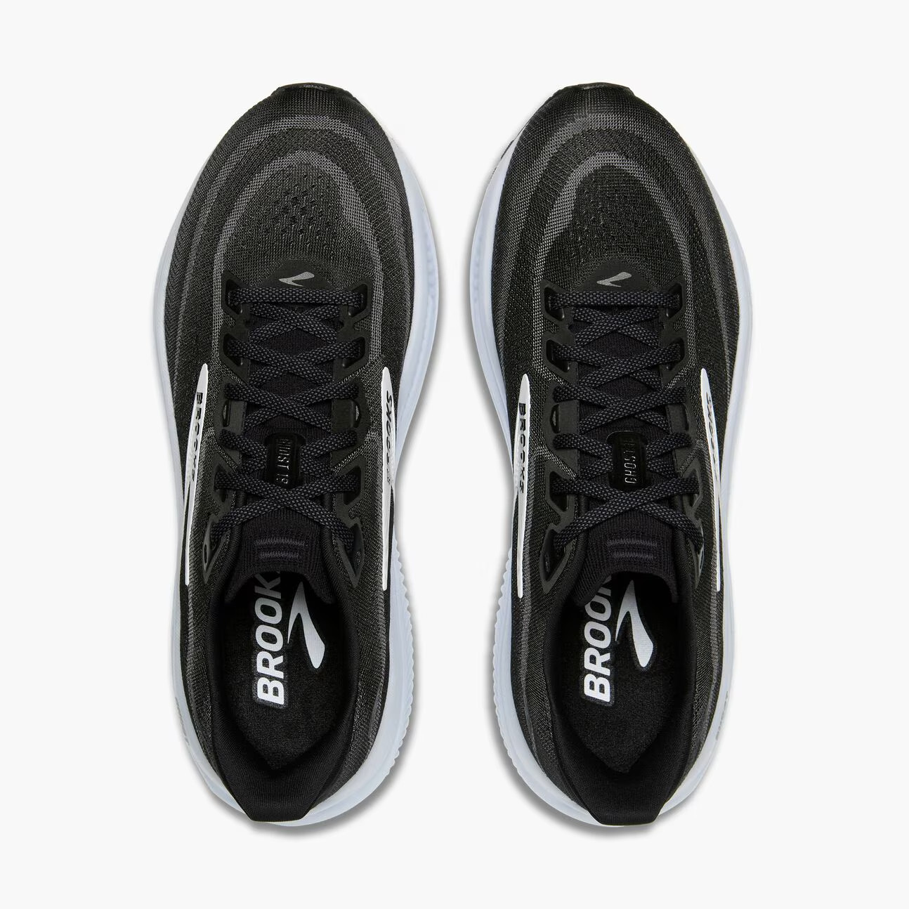 Brooks Ghost 18 Black Grey White 110493-1D-090 Sz 7-15 NEW