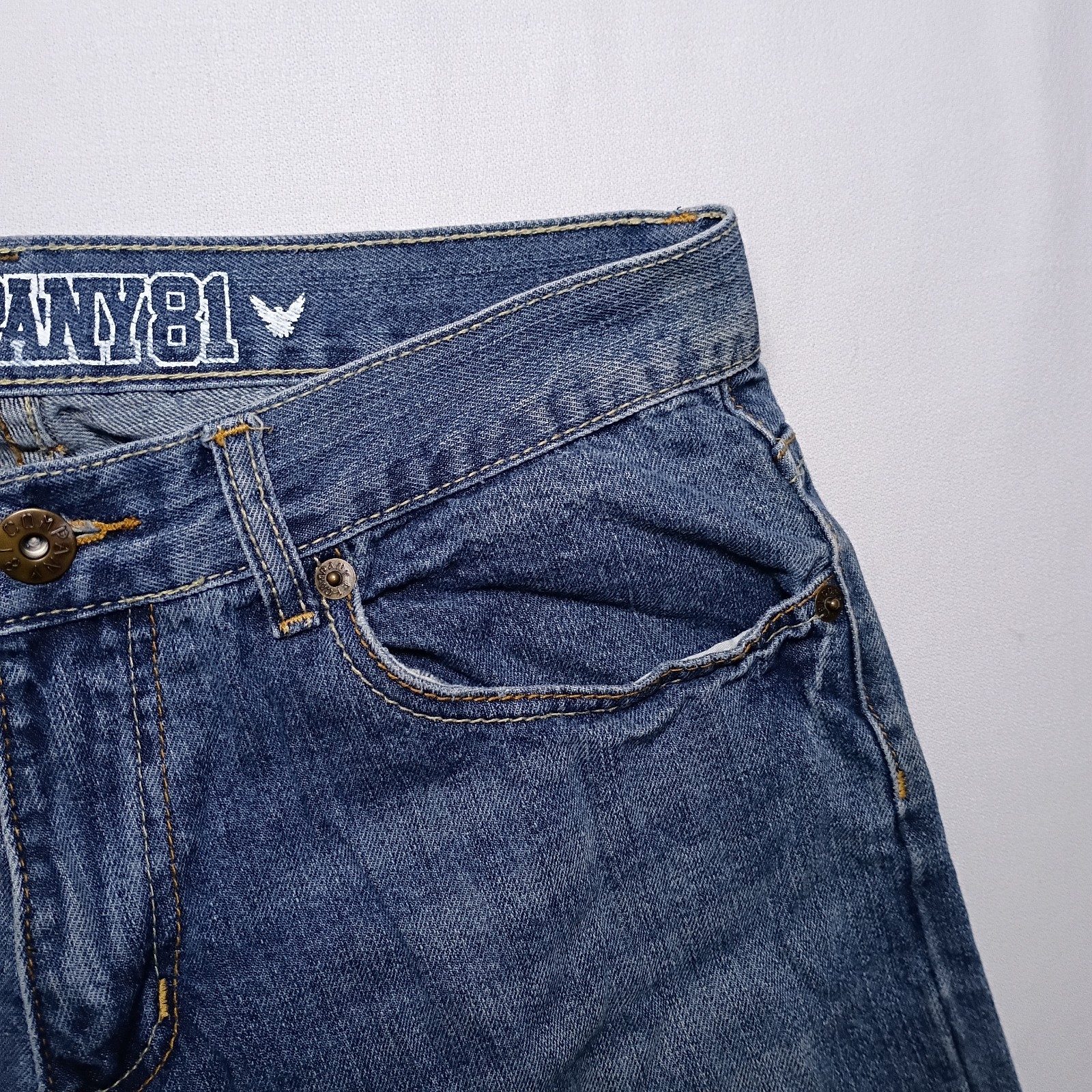 Company 81 Spencer Mens Straight Classic Fit Jeans 32X32 Medium Blue Wash