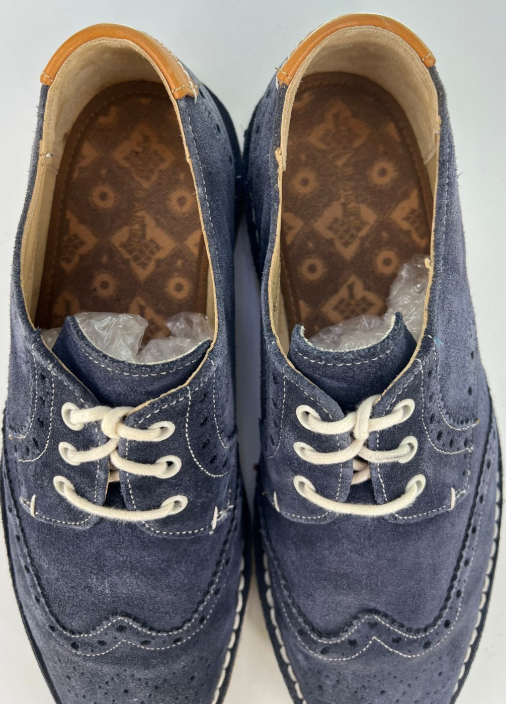 Ted Baker Jamero Men’s Wingtip Oxfords Shoes Size EU 42 US 9 Suede Blue