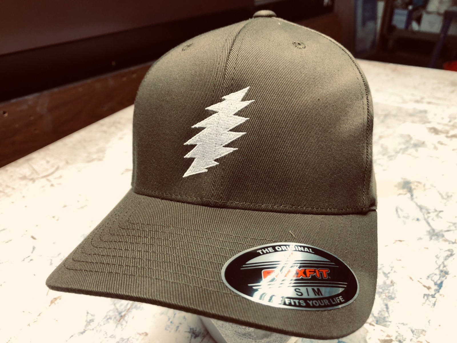 Grateful Dead SYF ‘Bolt” Embroidered Flexfit Ball Cap Black, Navy or Olive