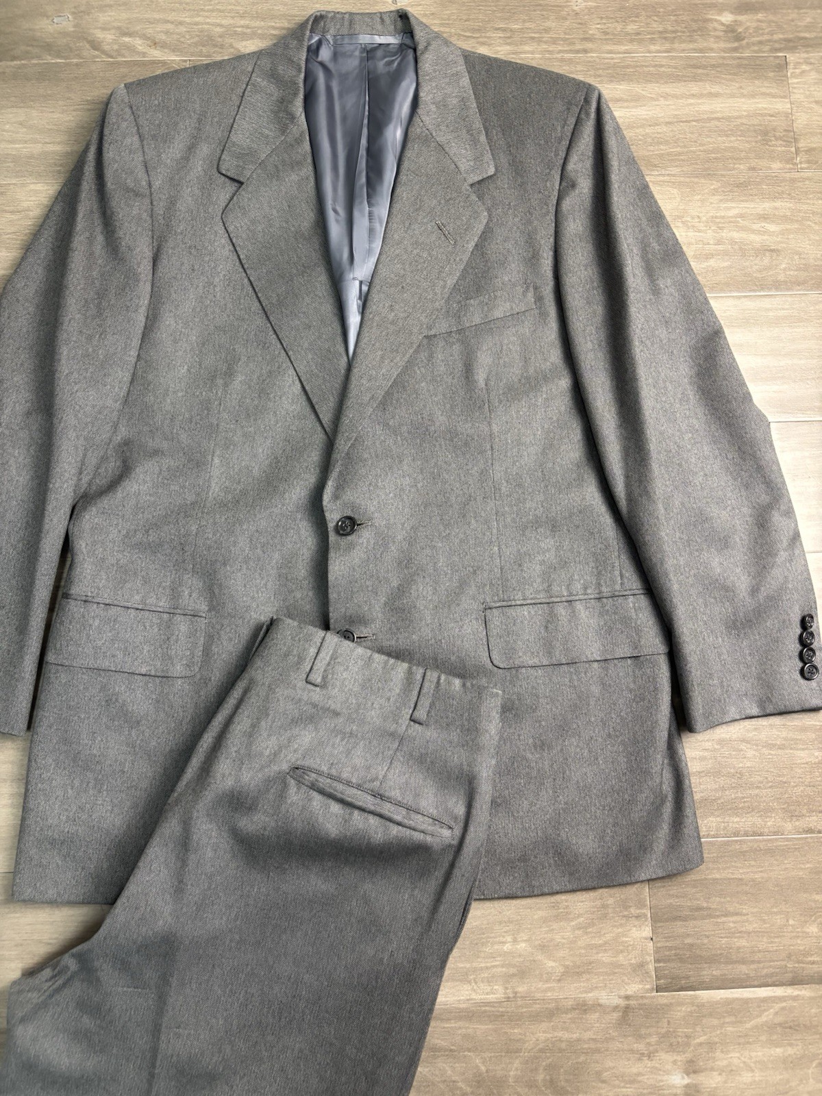 Oxxford Kenilworth Super Worsted 2 Piece Suit Size 42 Gray Pants 34×30