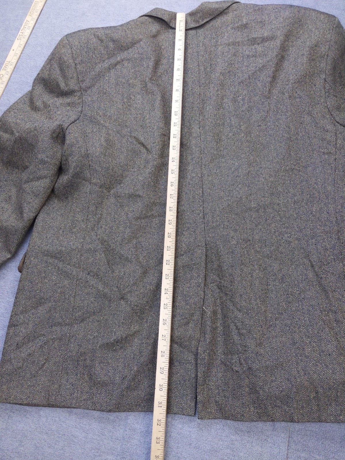 Tailors Row By Deansgate Blazer Mens 48 Brown Silk Wool Herringbone Sport Coat