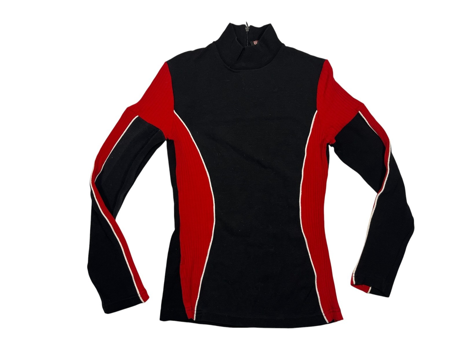Vtg y2k MORGAN DE TOI x FRANCE-MADE Black MOTOWAY PULLOVER Ski Sweater Women’s S