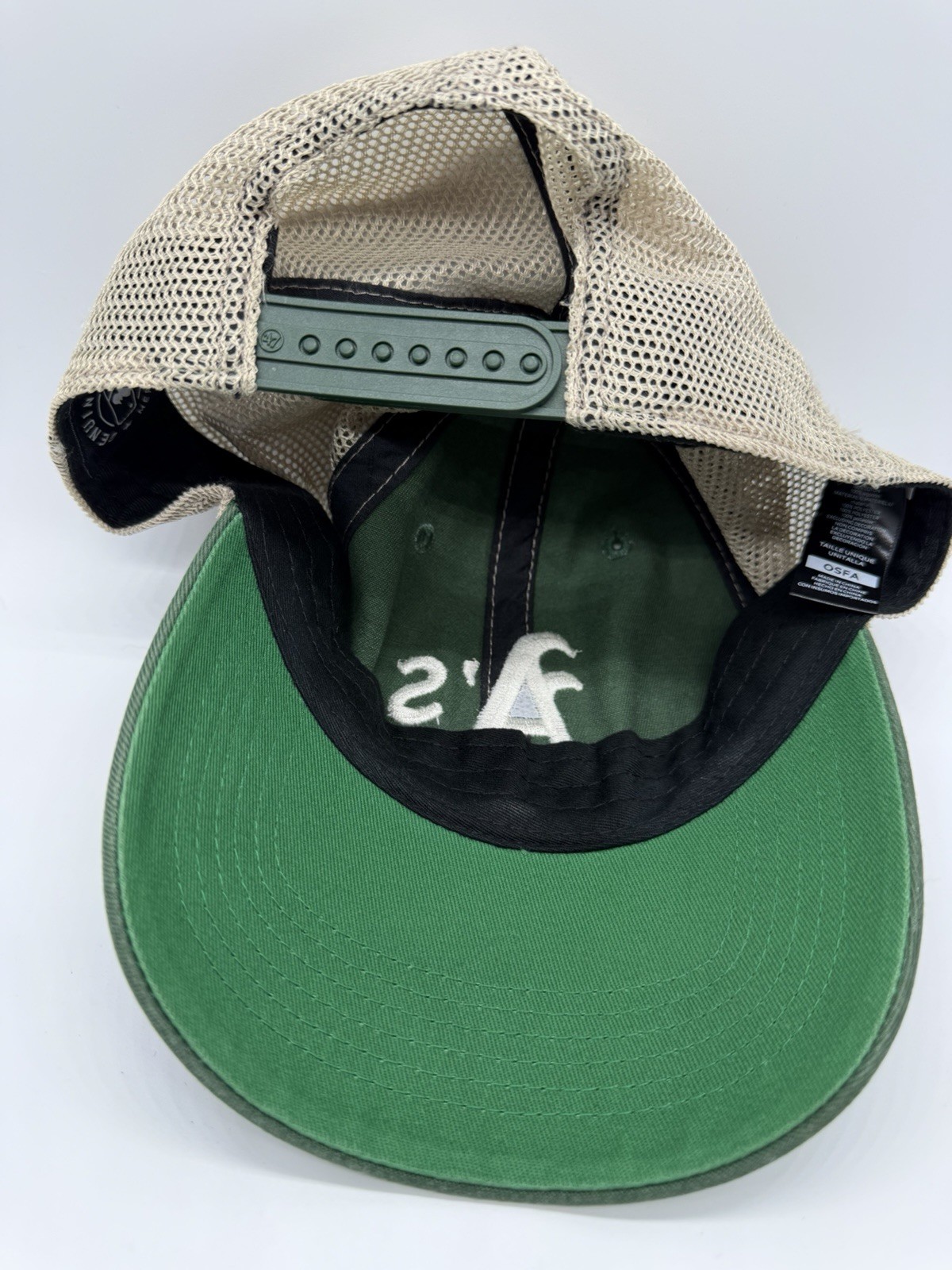 47 Brand Oakland Athletics A’s MLB Trucker Hat Green Mesh Snapback OSFA