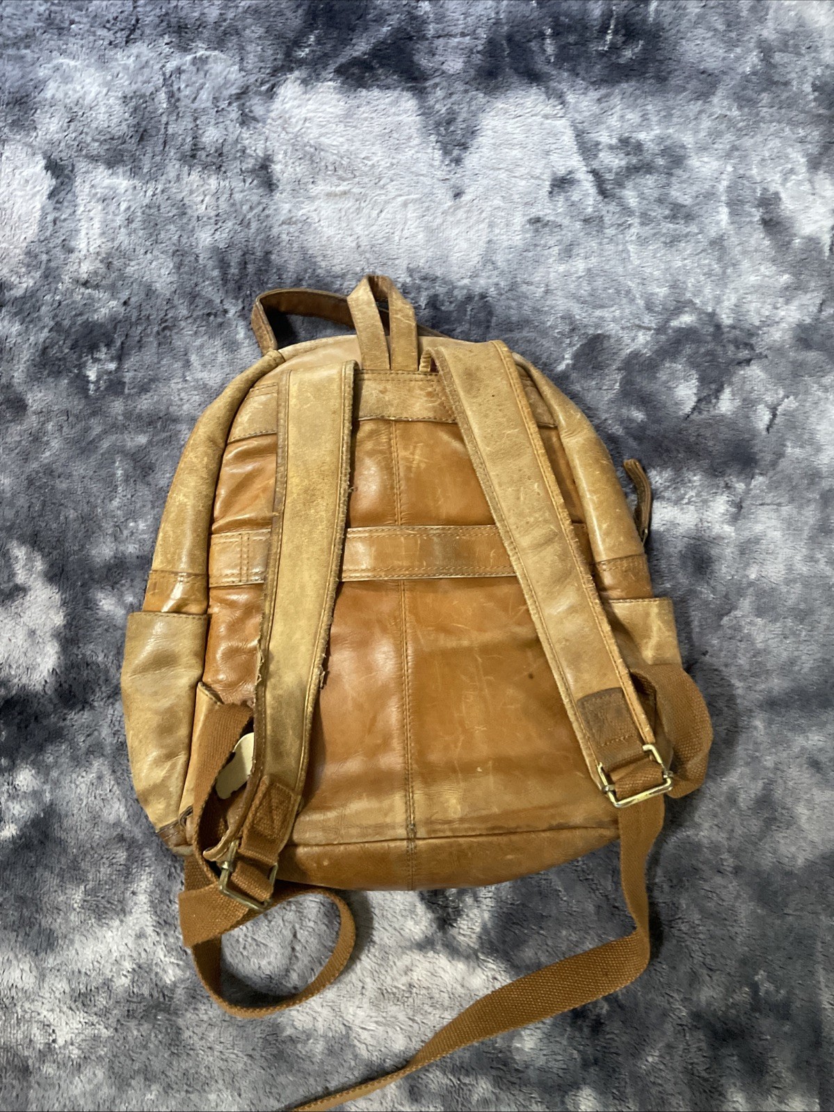 Rawlings Rugged Brown Leather Backpack – USED – Distressed