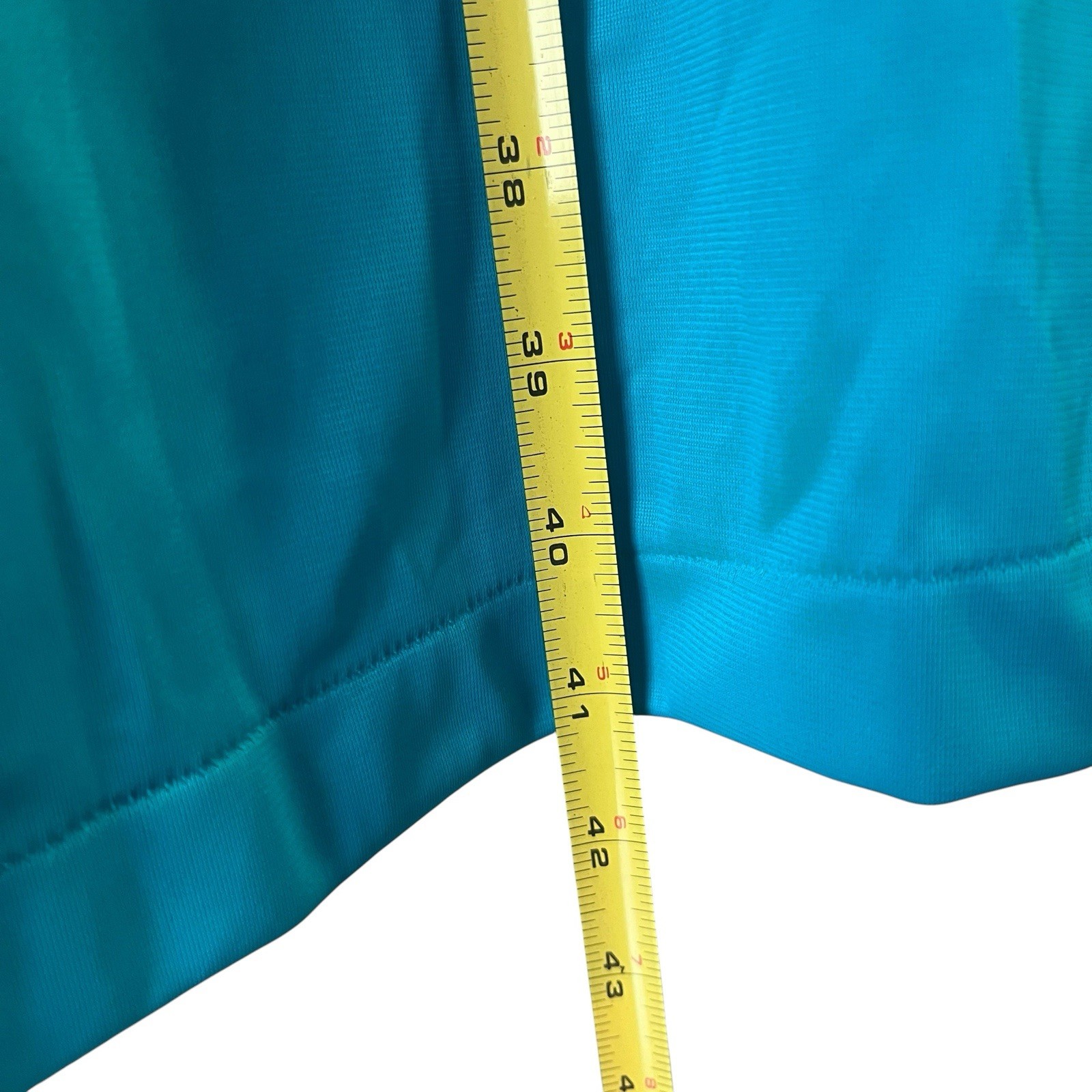 Vintage Vanity Fair Nylon Robe Housecoat Teal Blue Green Button Front Size M