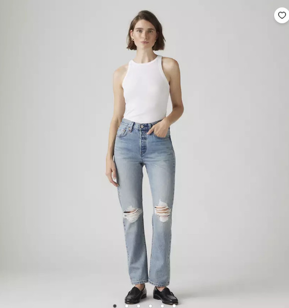 NEW LEVI’S 501® Original Fit Women’s Jeans – Plan to Stay – Medium Wash