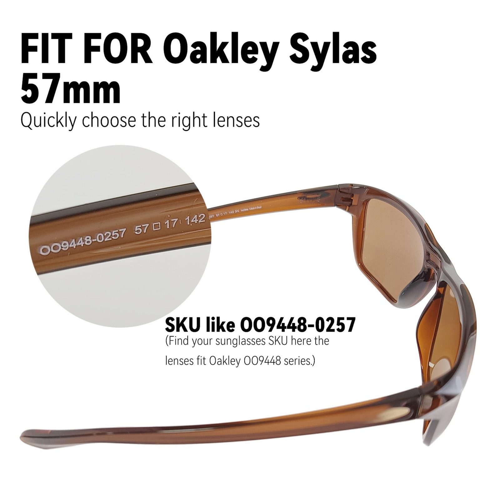 Walleva Replacement Lenses For Oakley Sylas 57mm Sunglasses – Multiple Options