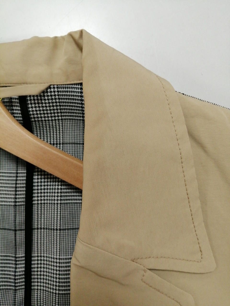 ELENDEEK Color Combination Coat 511810000001 Beige X Glen Plaid Used