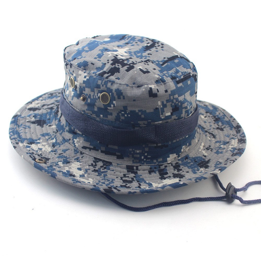 Tactical Boonie Hat Bucket Cap Military Camo Wide Brim Sun Bush Booney Fishing