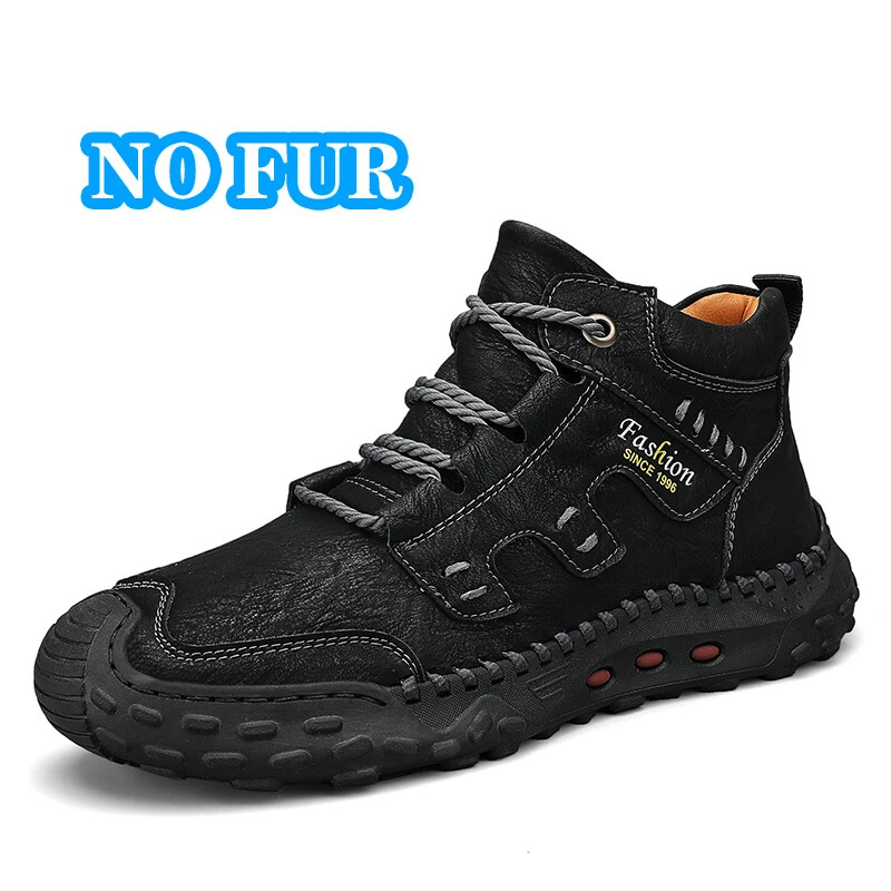 Men’s Hiking Fashion Walking Ankle Boot Comfortable Genuine Leather Casual Shoes