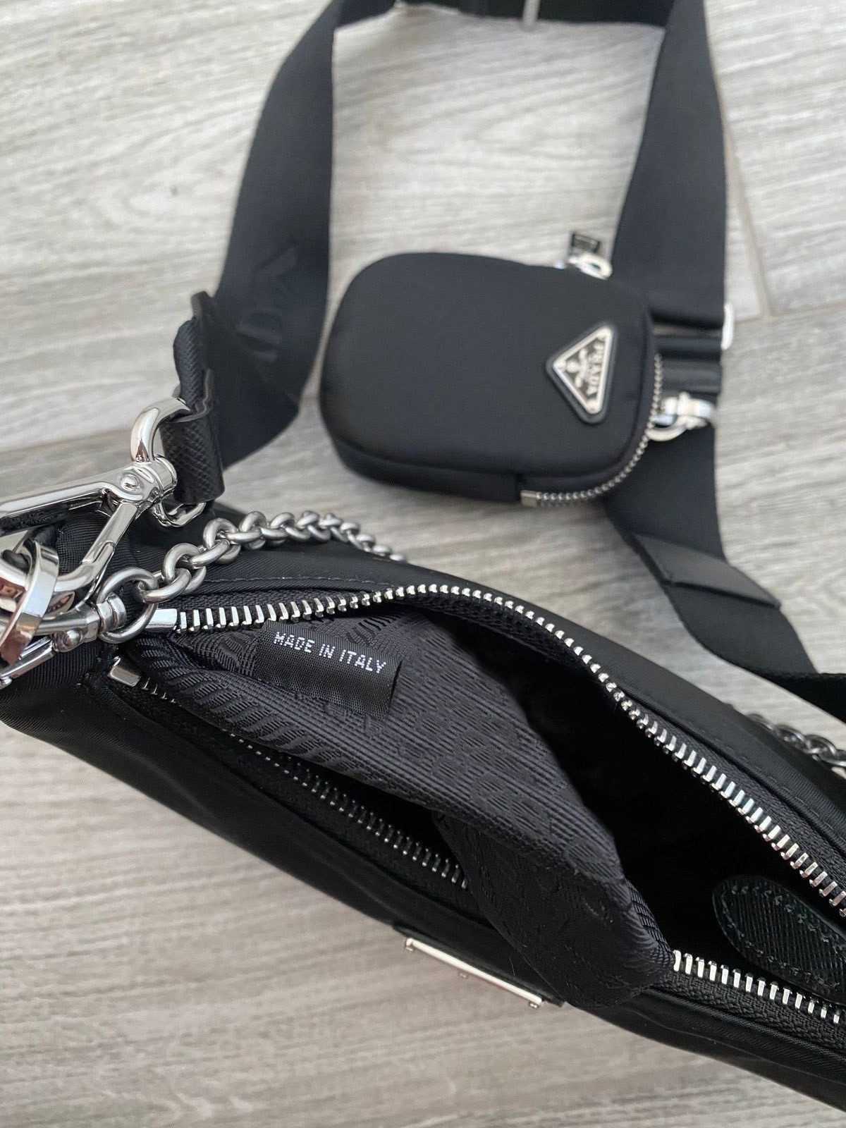 PRADA Re-Edition 2005 Shoulder Bag Black Nylon